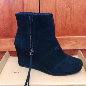 Toms Desert Wedge Black